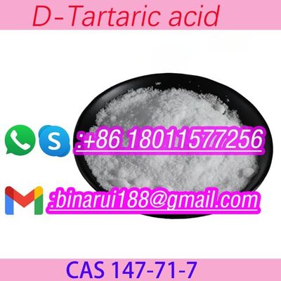 BMK D-Tartaric Acid CAS 147-71-7 (2S,3S) -Tartaric Acid fijne chemische tussenproducten